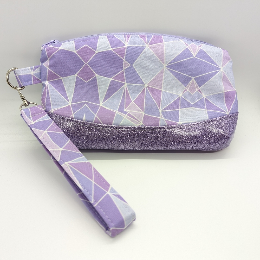 Disney Purple Wall Magic Kingdom Inspired Cosmetic Wristlet Handmade